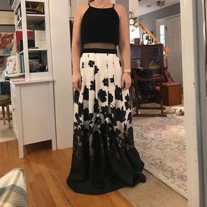 Mesh Two Piece Prom Dress